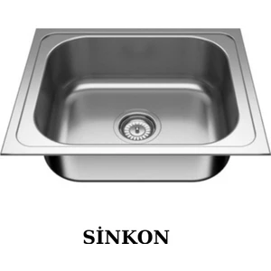 Paslanmaz Krom Evye Mutfak Evyesi Deliksiz 40x50 Süzgeçli  Sifon Dahildir