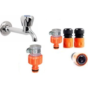 VR010 Kelepçeli Musluk Hortum Adaptörü Stoperli 3 Parça 1/2''