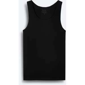 Erkek Siyah Pamuk Karışımlı Basic Atlet B009540