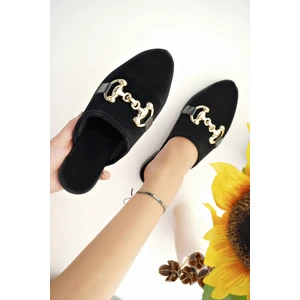 Moda Fırsat Kadın Günlük Terlik Siyah Şık Rahat Misafir Çeyiz Ev Terliği