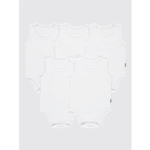 Civil Baby Bebek 5'li Çıtçıtlı Badi 0-3 Ay Beyaz