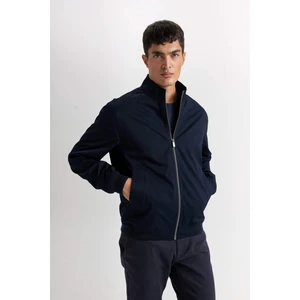 Slim Fit Dar Kesim Dik Yaka Fermuarlı Mont D7338AX25SP