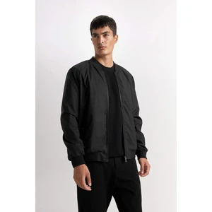 Slim Fit Bomber Mont Ceket Dar Kesim Kolej Yaka Fermuarlı Çift Cepli Mevsimlik Hafif D7319AX25SP