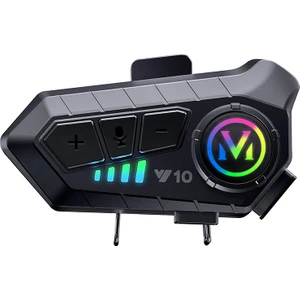 Y10-2X Interkom Kask Bluetooth Kulaklık 500M Tam 2 Kişi Interkom Akıllı Ses Kask Kulaklık (Yurt Dışından)