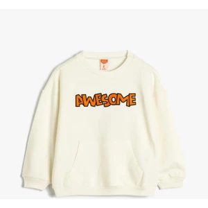 5Wmb10146Tk 010 Ekru Erkek Bebek Pamuk Jersey Sweatshirt