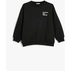 5Wkb10254Tk 999 Sıyah Erkek Cocuk Jersey Sweatshırt