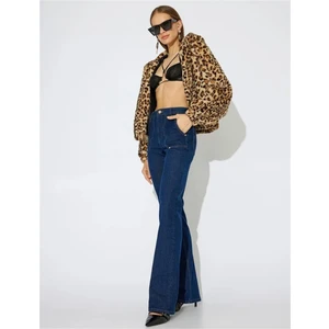 5Wak20307Ew 1D0 Deve Tuyu Desenli Kadın Outerwear Ceket
