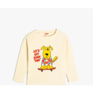 5Wmb10055Tk 010 Ekru Erkek Bebek Pamuk Jersey Sweatshirt