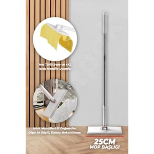 Click Mop - Her Beze Uyumlu - 4xl Islak Mendile Uyumlu - El Değmeden - Kıskaç Mop