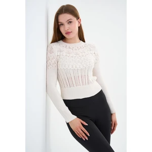 Alexandergardı Dantel Detaylı Triko Kazak  (A92254-S)