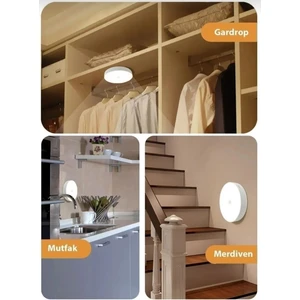 Speed Out Hareket Sensörlü USB Şarjlı LED Işık Gece Lambası Mutfak Salon Merdiven Yatak Odası Dolap Içi