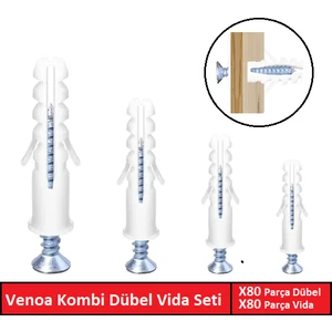 DB160 Plastik Dübel Vida Seti 160 Parça