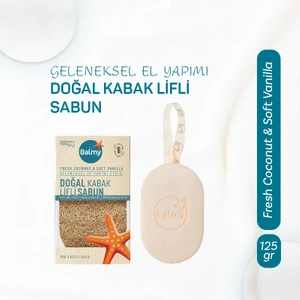 Doğal Kabak Lifli Sabun - Fresh Coconut & Soft Vanilla