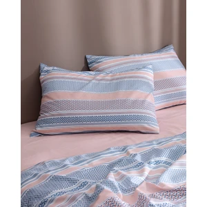 Madame Coco Favor King Size %100 Pamuk Ranforce Baskılı Nevresim Takımı - Mavi