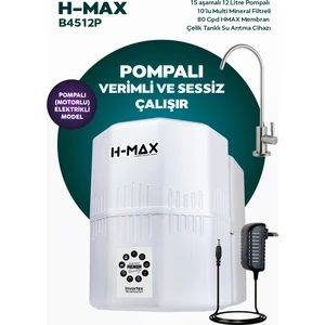 11 Aşamalı Pompalı 12 Lt Metal Tanklı Kapalı Kasa Su Arıtma Cihazı