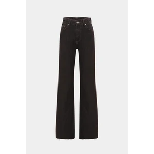 High Waist Wed Leg Kar Yıkama Geniş Paça Dikişsiz Jean