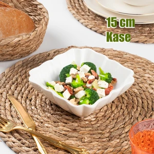 Opal Cam Servis Tabağı Salata Çerez Sunum Meze Yemek Kasesi 15 Cm