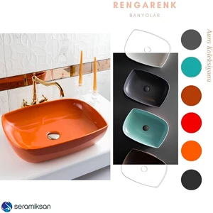 Dies Oval Turuncu Deliksiz Lavabo 50 cm