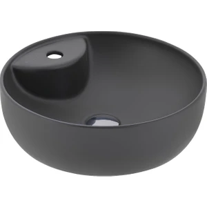 Sole Oval Mat Antrasit Delikli Lavabo 42 cm A002847H