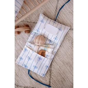 Atelier Babbi Müslin Islak Mendil & Bez Çantası - Kurdele / Mavi