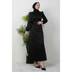 Giza Store Sahra Tesettür Elbise Lacivert