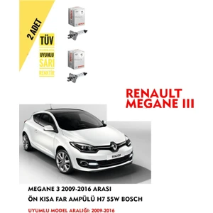 Megane 3 2009-2016 Arası Ön Kısa Far Ampülü (2 Adet) Sarı Renk