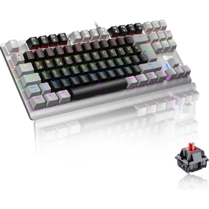 GK304 USB Kablolu Red Switch Makro Tuşlu RGB LED Aydınlatmalı Gaming Mekanik Türkçe Q Klavye Siyah Ağırlıklı Siyah & Gri