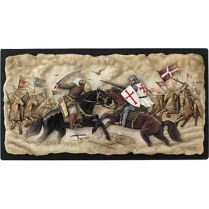 Koleksiyon Müslüman Haçlı Hıttin Savaşı Tablo Figür 42CM