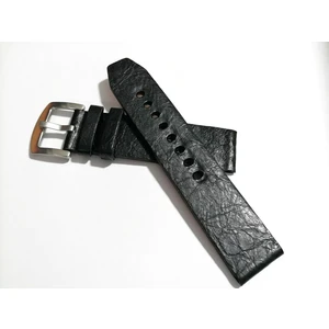 Fado&her Saate Uyumlu Hakiki Grizi Deri Saat Kordonu 22  mm  (167)  Siyah