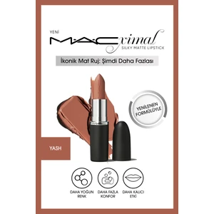 MAC Silky Matte Lipstick Nemlendirme Etkili Yoğun Renk Sağlayan Ruj-YASH 3.5GM