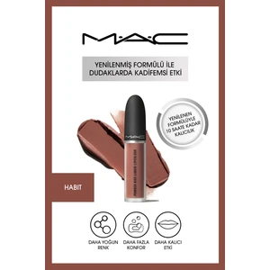 MAC Powder Kiss Ağırlık Yapmayan Pudralı Mat Bitişli Ruj - HABIT 5ML