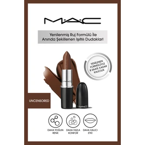 MAC Lustreglass Lipstick SheerShine Ruj - UNCENSORED 3GM