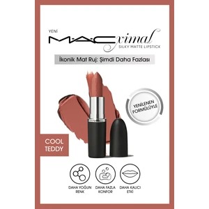 MAC Silky Matte Lipstick Nemlendirme Etkili Yoğun Renk Sağlayan Ruj -COOL TEDDY 3.5GM