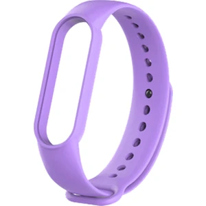 Xiaomi Mi Band 5 ve 6 Akıllı Bileklik Silikon Kordon Kayış Lila