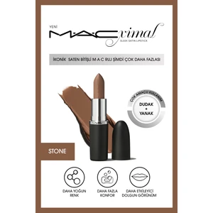 MAC MACximal Sleek Satin Lipstick İkonik Saten Bitişli Ruj-STONE 3.5GM
