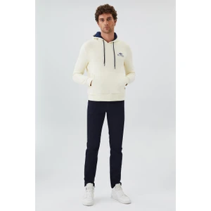 Lee Cooper Kapüşon Yaka Kırık Beyaz Erkek Sweatshirt 231 Lcm 241013 Fabıan Kırık Beyaz