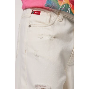 Lee Cooper Lastikli Bel Beyaz Kız Çocuk Denim Pantolon 232 Lcg 121003 Maldives White Jean