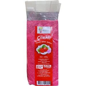 Pembe Renkli Pamuk Şeker Için Çilek Aromalı Toz Şekeri - 400 gr