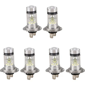 3 Çift Yüksek Güçlü LED H7 Ampul 100W 20LED Araç Sis Farı Lambası Farlar 6000K Beyaz (Yurt Dışından)