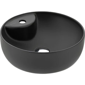 Sole Oval Mat Siyah Delikli Lavabo 42 cm A002845H