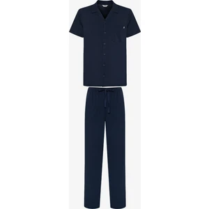Navy Gömlekli Pijama Takımı
