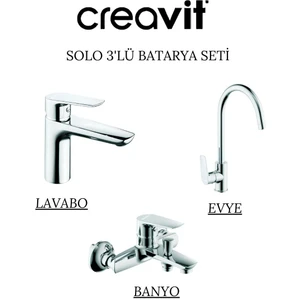 Solo Batarya Seti 3'lü Lavabo-Evye-Banyo