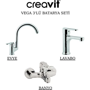 Vega Batarya Seti 3’lü Banyo-Lavabo-Evye