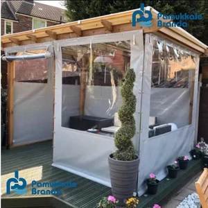 Pvc Şeffaf Branda Kış Bahçesi Fermuarlı 100 x 250