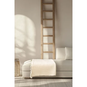 Cocoon %100 Pamuk 4 Katlı Müslin Koltuk Şalı Ekru 130x170