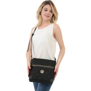 Beverly Hills Polo Club Siyah Kadın 27X26X9 cm Kanvas Çapraz Çanta 05BHPC8038