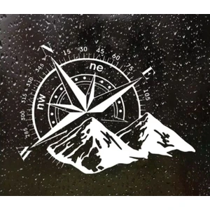 Pusula Dağ 4x4 Off Road Sticker Araba Oto Motosiklet Karavan Etiket 02112