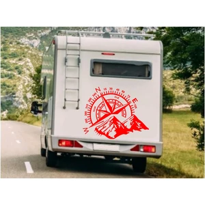 Pusula Dağ 4x4 Off Road Sticker Araba Oto Motosiklet Karavan Etiket 02112