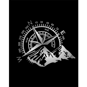 Pusula Dağ 4x4 Off Road Sticker Araba Oto Motosiklet Karavan Etiket 02112