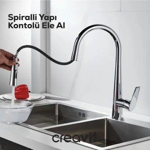 Spiralli Krom Mutfak Bataryası MF8858